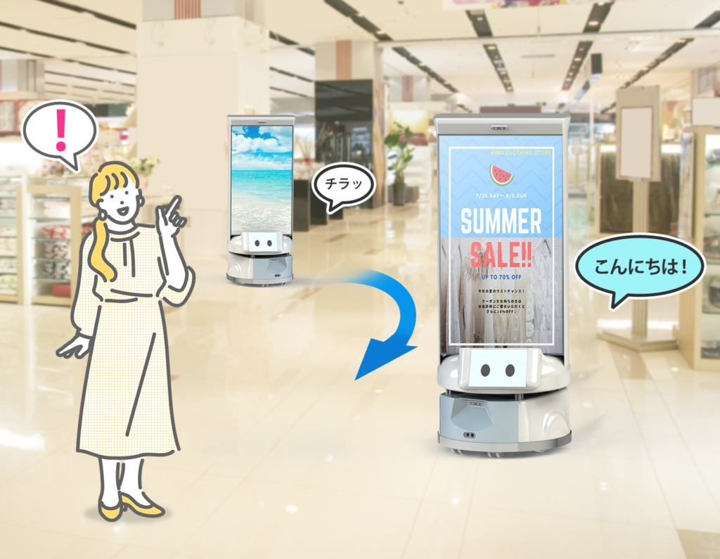 案内・巡回・宣伝業務ができるロボット「SR-SIGN」 | 株式会社スマートロボティクスの情報発信サイト
